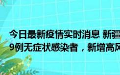 今日最新疫情实时消息 新疆喀什地区新增6例确诊病例、309例无症状感染者，新增高风险区6个