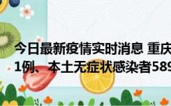 今日最新疫情实时消息 重庆11月20日新增本土确诊病例231例、本土无症状感染者5898例
