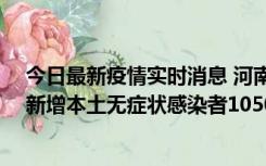 今日最新疫情实时消息 河南昨日新增本土确诊病例161例、新增本土无症状感染者1050例