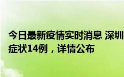 今日最新疫情实时消息 深圳11月20日新增本土确诊6例、无症状14例，详情公布