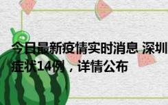 今日最新疫情实时消息 深圳11月20日新增本土确诊6例、无症状14例，详情公布