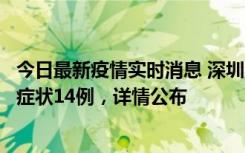 今日最新疫情实时消息 深圳11月20日新增本土确诊6例、无症状14例，详情公布