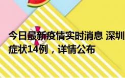 今日最新疫情实时消息 深圳11月20日新增本土确诊6例、无症状14例，详情公布