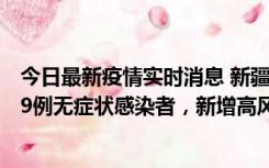 今日最新疫情实时消息 新疆喀什地区新增6例确诊病例、309例无症状感染者，新增高风险区6个