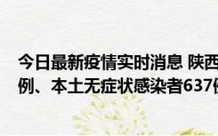 今日最新疫情实时消息 陕西11月20日新增本土确诊病例29例、本土无症状感染者637例