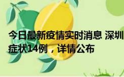今日最新疫情实时消息 深圳11月20日新增本土确诊6例、无症状14例，详情公布