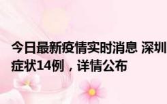 今日最新疫情实时消息 深圳11月20日新增本土确诊6例、无症状14例，详情公布