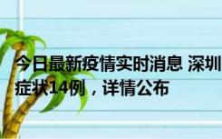 今日最新疫情实时消息 深圳11月20日新增本土确诊6例、无症状14例，详情公布