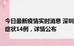 今日最新疫情实时消息 深圳11月20日新增本土确诊6例、无症状14例，详情公布