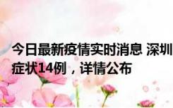 今日最新疫情实时消息 深圳11月20日新增本土确诊6例、无症状14例，详情公布