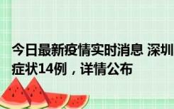 今日最新疫情实时消息 深圳11月20日新增本土确诊6例、无症状14例，详情公布