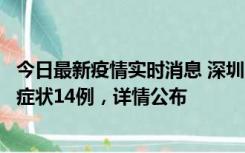 今日最新疫情实时消息 深圳11月20日新增本土确诊6例、无症状14例，详情公布