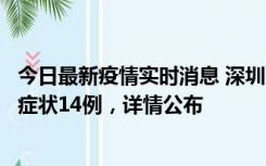 今日最新疫情实时消息 深圳11月20日新增本土确诊6例、无症状14例，详情公布