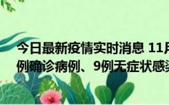 今日最新疫情实时消息 11月21日0-17时，浙江宁波新增2例确诊病例、9例无症状感染者