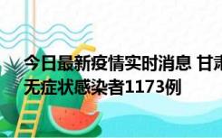 今日最新疫情实时消息 甘肃11月20日新增确诊病例18例、无症状感染者1173例