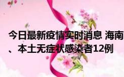 今日最新疫情实时消息 海南11月20日新增本土确诊病例4例、本土无症状感染者12例