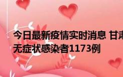 今日最新疫情实时消息 甘肃11月20日新增确诊病例18例、无症状感染者1173例