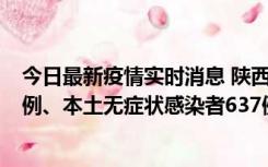 今日最新疫情实时消息 陕西11月20日新增本土确诊病例29例、本土无症状感染者637例