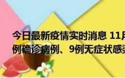 今日最新疫情实时消息 11月21日0-17时，浙江宁波新增2例确诊病例、9例无症状感染者