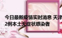 今日最新疫情实时消息 天津昨日新增6例本土确诊病例、192例本土无症状感染者