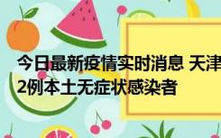 今日最新疫情实时消息 天津昨日新增6例本土确诊病例、192例本土无症状感染者