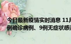 今日最新疫情实时消息 11月21日0-17时，浙江宁波新增2例确诊病例、9例无症状感染者
