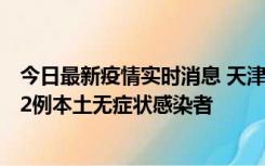 今日最新疫情实时消息 天津昨日新增6例本土确诊病例、192例本土无症状感染者