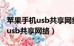 苹果手机usb共享网络给台式电脑（苹果手机usb共享网络）