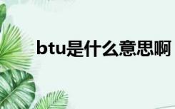 btu是什么意思啊（btu是什么单位）