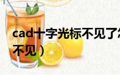 cad十字光标不见了怎么恢复（cad十字光标不见）