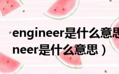 engineer是什么意思中文翻译怎么读（engineer是什么意思）