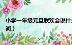 小学一年级元旦联欢会说什么（小学一年级元旦联欢会主持词）