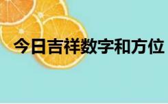 今日吉祥数字和方位（今日吉祥数字查询）