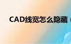 CAD线宽怎么隐藏（cad线宽怎么改不）