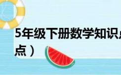 5年级下册数学知识点（小学5年级数学知识点）