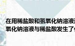 在用稀盐酸和氢氧化钠溶液进行中和反应实验时（能证明氢氧化钠溶液与稀盐酸发生了化学反应的实验是）