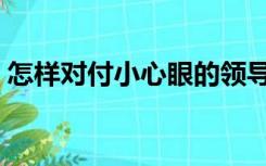 怎样对付小心眼的领导（怎样对付小三绝招）