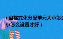 u盘格式化分配单元大小怎么设置才好（格式化分配单元大小怎么设置才好）