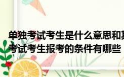 单独考试考生是什么意思和其他考生（什么是单独考试 单独考试考生报考的条件有哪些）