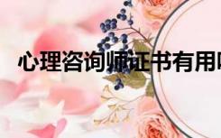 心理咨询师证书有用吗（心理咨询师有用）