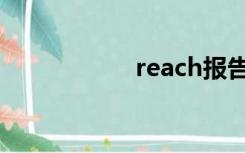 reach报告（reach）