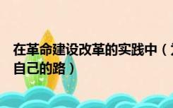 在革命建设改革的实践中（为什么说革命建设和改革都要走自己的路）