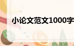 小论文范文1000字疫情（小论文范文）