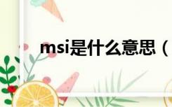 msi是什么意思（MSL是什么意思）