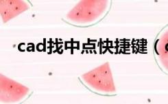 cad找中点快捷键（cad打断于点快捷键）