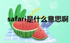 safari是什么意思啊（safari是什么意思）