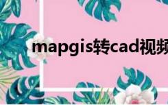 mapgis转cad视频（mapgis转cad）