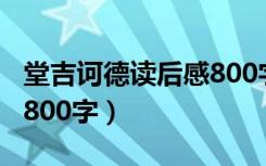 堂吉诃德读后感800字作文（堂吉诃德读后感800字）