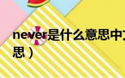 never是什么意思中文翻译（never是什么意思）