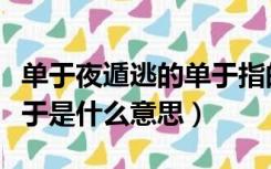 单于夜遁逃的单于指的是（单于夜遁逃中的单于是什么意思）